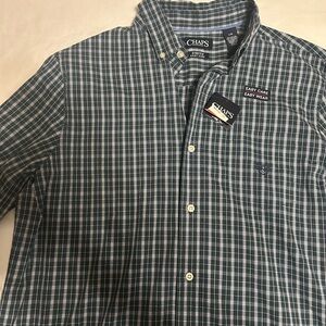 Chaps Green Plaid Casual Shirt